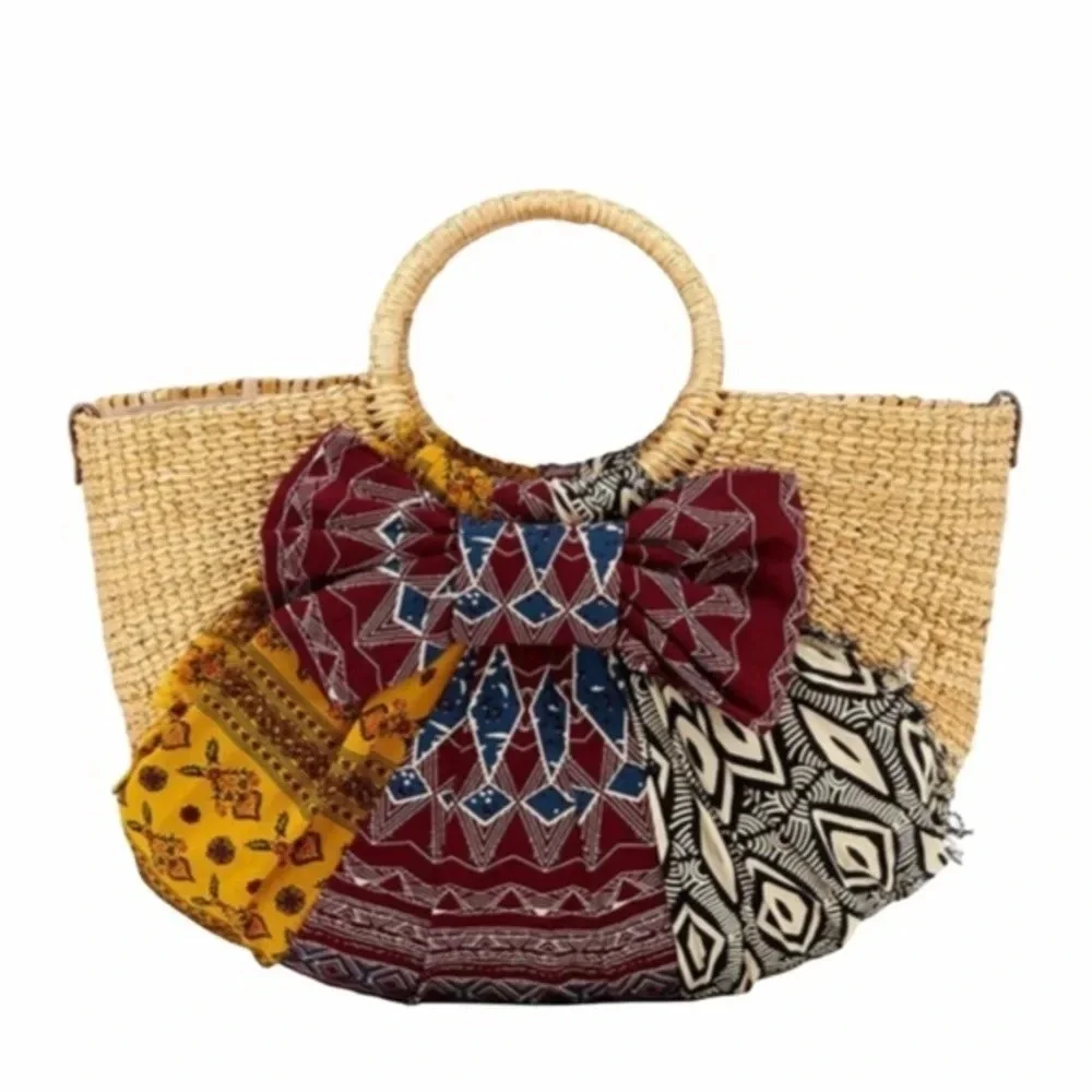 Anthropologie Jaelynn Straw Crossbody Tote - Picture 4 of 10